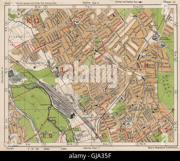 LONDON NE. Hackney Marshes Leyton Marshes Lower Clapton Homerton, 1927 ...