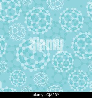 Buckyballs seamless pattern background Stock Vector