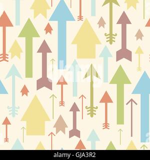 Arrows pointing up seamless pattern background Stock Vector