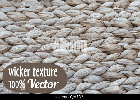 Wicker texture backgroun vector illustration in rustic style Stock Vector