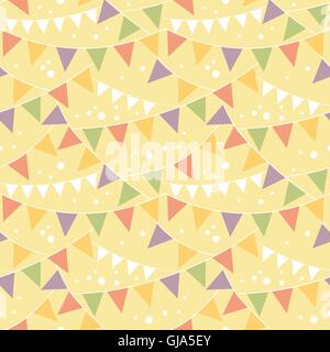 Party Decorations Bunting Seamless Pattern Background Stock Vector