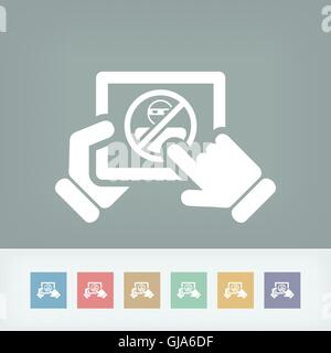 Tablet password accesss concept icon Stock Vector