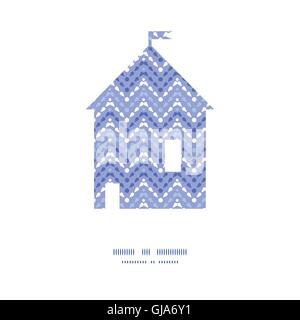 Vector purple drops chevron house silhouette pattern frame Stock Vector