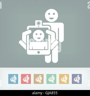 Smartphone or tablet photo digital portrait shoot Stock Vector