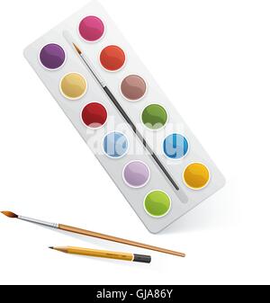 Palette for watercolor paint Stock Vector