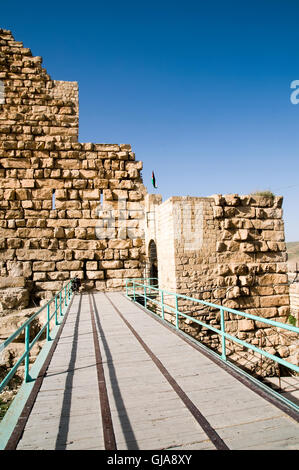 Middle East, Hashemite Kingdom of Jordan, Karak Governorate, the city of Al Karak in centre Jordan. The Karak Crusader Castle bu Stock Photo