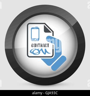 Smartphone contract Stock Vector