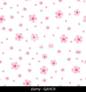 Seamless pattern with small pink flowers Stock Vector