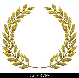 gold laurel wreath Stock Vector