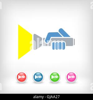 Flashlight icon Stock Vector