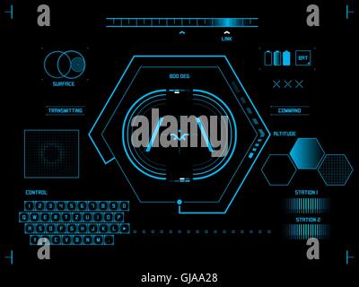 Futuristic user interface HUD Stock Vector