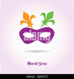 Mardi gras mask. Vector card invitation design. Stock Vector
