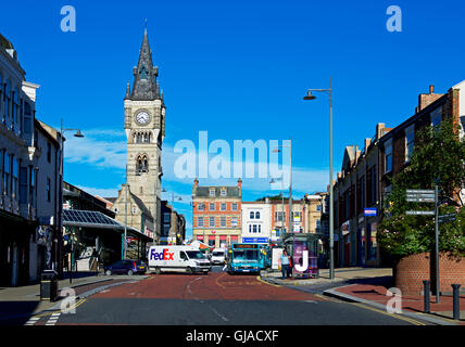 Darlington, north-east England: town centre with Binns store, old ...