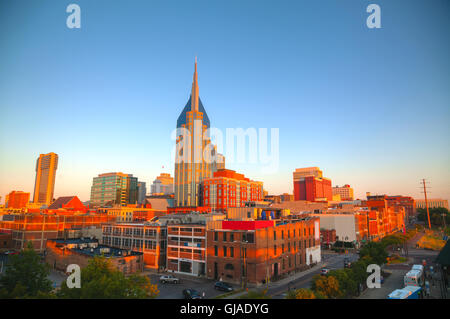 Downtown Nashville early in the morning Stock Photo