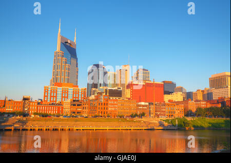 Downtown Nashville early in the morning Stock Photo