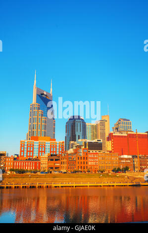 Downtown Nashville early in the morning Stock Photo