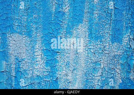 Wooden, painted in blue paint, shabby background Stock Photo
