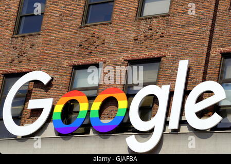 Google office (former Port Authority) building in Chelsea, New York City, NY, USA Stock Photo