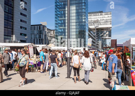 Promenade in Cologne, Germany Stock Photo