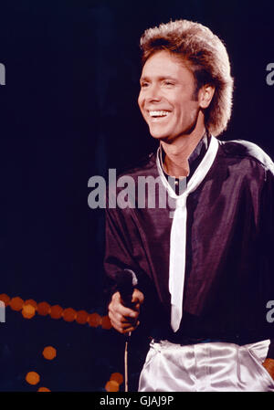 Der britische Popsänger Cliff RIchard, 1980er Jahre. British pop singer Cliff Richard, 1980s. Stock Photo