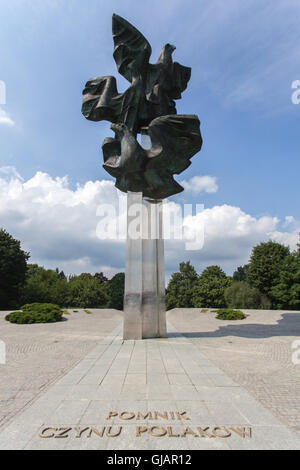 The Monument to the Polish Endeavor, or sometimes referred to as the three eagles monument. Stock Photo