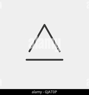 eject button icon of brown outline for illustration Stock Vector
