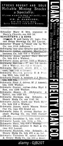 1906 Des Moines and Polk County, Iowa, City Directory (1906) Stock Photo