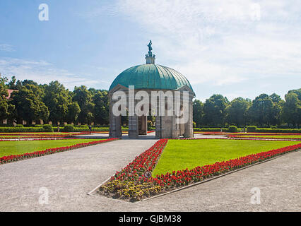 Munich, Germany - Hofgarten round pavilion in baroque style Stock Photo