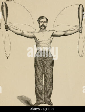 The Indian club exercise - with explanatory figures and positions - photographed from life - also, general remarks on physical culture - illustrated with portraitures of celebrated athletes, Stock Photo