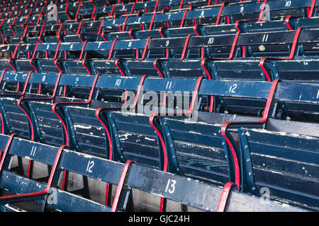 Fenway Park's Grandstand Seating, Boston, Massachusetts Stock Photo