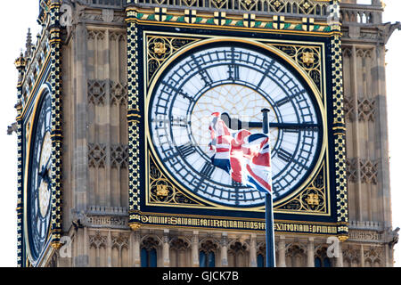 Close up of Big Ben Elizabeth Tower and the  Houses of Parliament Clock Tower of The Palace of Westminster, London, England, UK Stock Photo