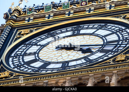 Close up of  Big Ben Elizabeth Tower and the  Houses of Parliament Clock Tower of The Palace of Westminster, London, England, UK Stock Photo