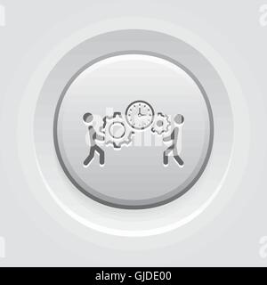 Project Management Icon. Grey Button Design Stock Vector Image & Art ...