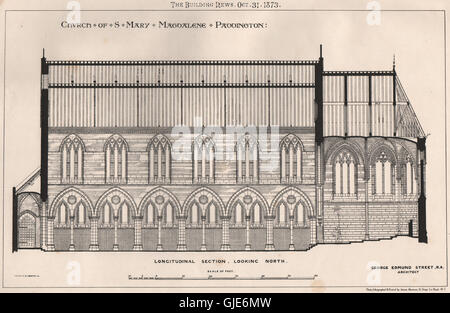 St. Mary Magdalene church, Paddington; George Edmund Street, Architect (4), 1873 Stock Photo