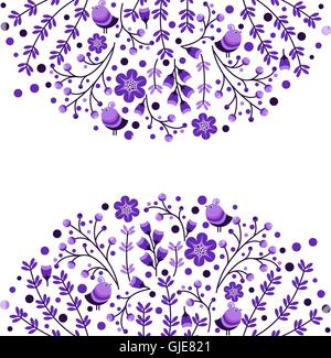 Set of vector floral frames. Cute collection of wreaths made of hand drawn leaves and flowers. Vintage set for invitations. save the date cards and other design. Stock Vector