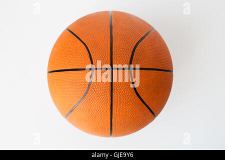 close up of basketball ball over white background Stock Photo