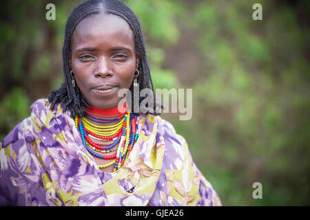 Woman from Borana tribe in Ethiopia Stock Photo