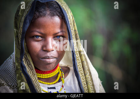 Young woman from Borana tribe with blue eyes Stock Photo