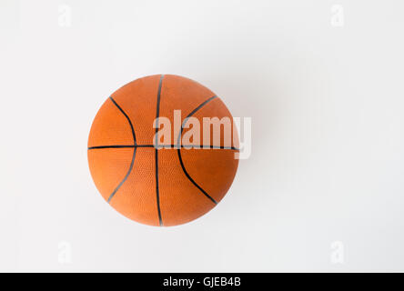 close up of basketball ball over white background Stock Photo