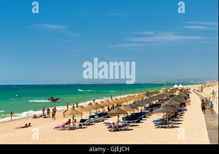 Quinta do Lago beach in summer, Algarve, Portugal Stock Photo