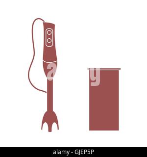 Stylized icon of a colored blender on a white background Stock Vector