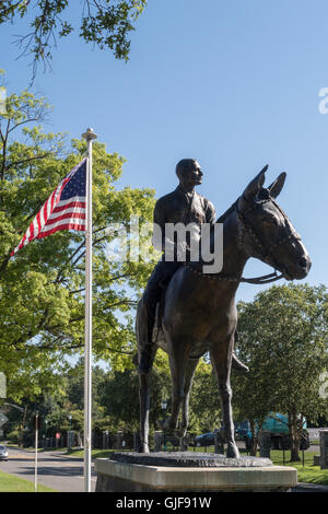 Hannibal Bronze Army Mascot Statue, West Point, NY, USA Stock Photo