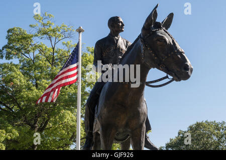 Hannibal Bronze Army Mascot Statue, West Point, NY, USA Stock Photo