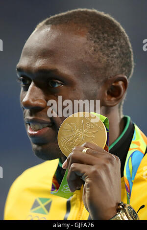 Usain Bolt Receives His Men's 100 Metres Gold Medal At The Olympic 