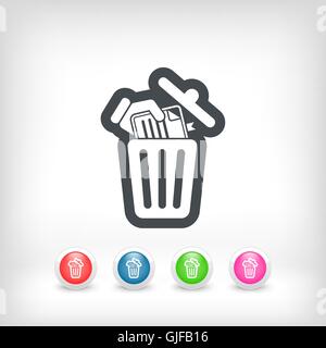 Deleting a document Stock Vector