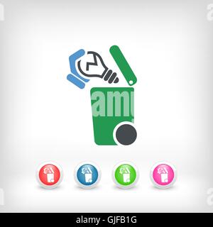 Separate waste collection icon Stock Vector