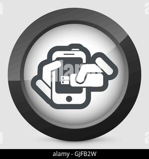 Smartphone storage icon Stock Vector