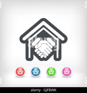 Real estate handshake Stock Vector