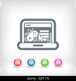 Videogame website icon Stock Vector