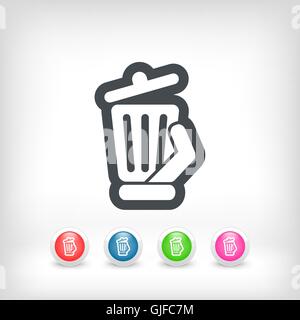 Trash can icon Stock Vector